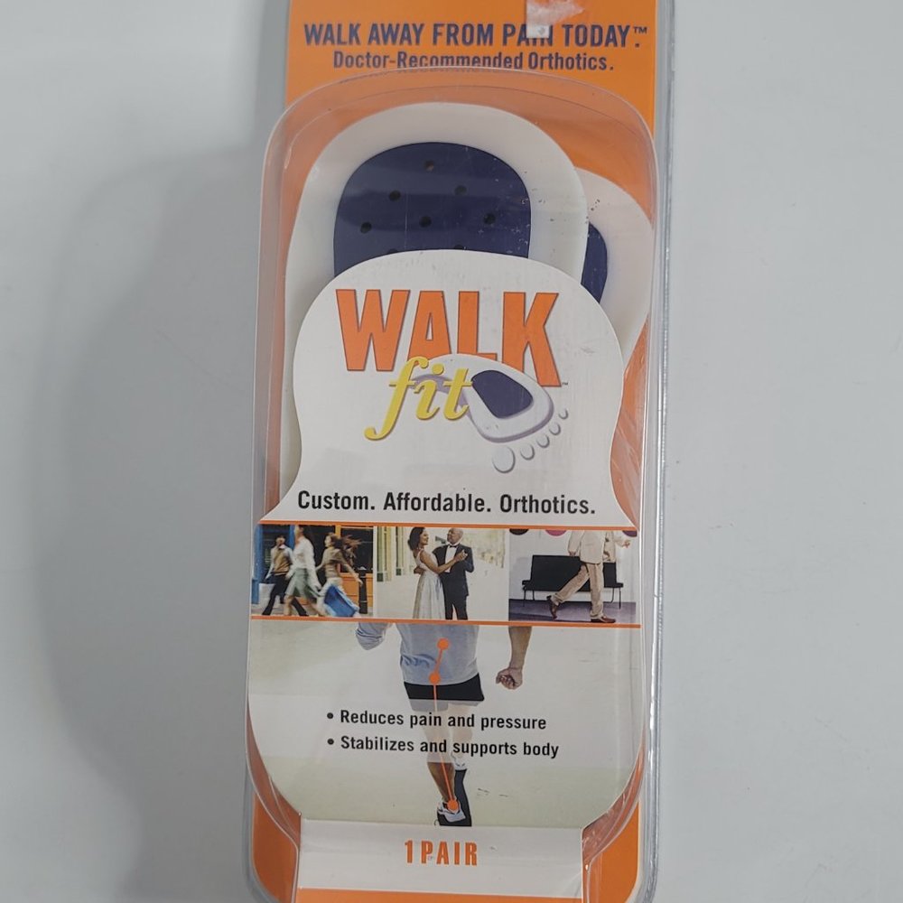 Orthotic Inserts Walkfit Size D Womens 8 - 8.5 Mens 7 - 7.5 Arch Supports